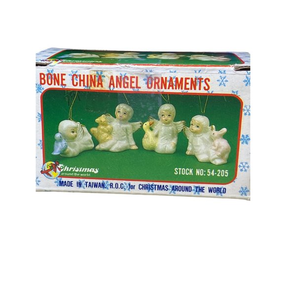 Bone China Angel Ornaments Set of 4 Ornaments - Picture 10 of 12
